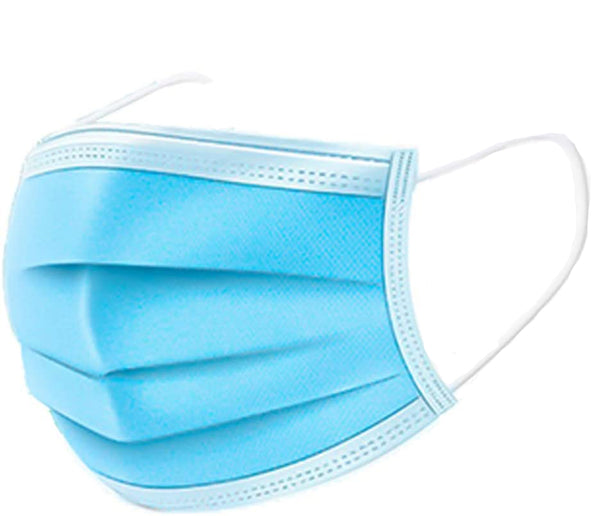50-Pack Disposable 3-Ply Surgical Face Masks With Ear Loops - Protective & Comfortable